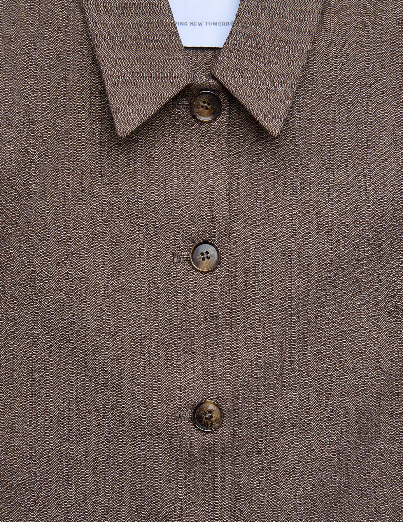 Women Serene Short Jacket Brown Stone Herringbone